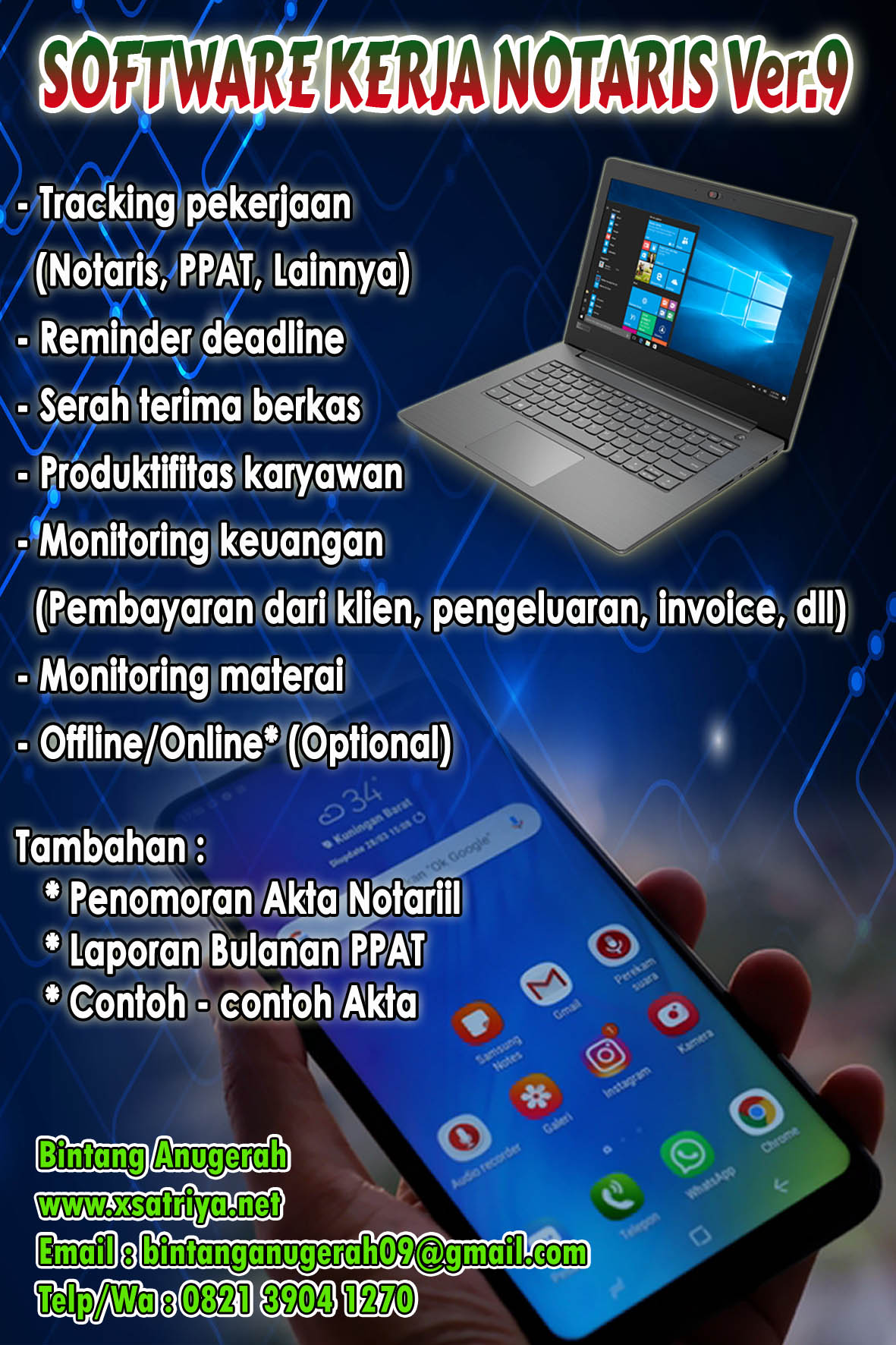 Software Monitoring Kerja Notaris PPAT