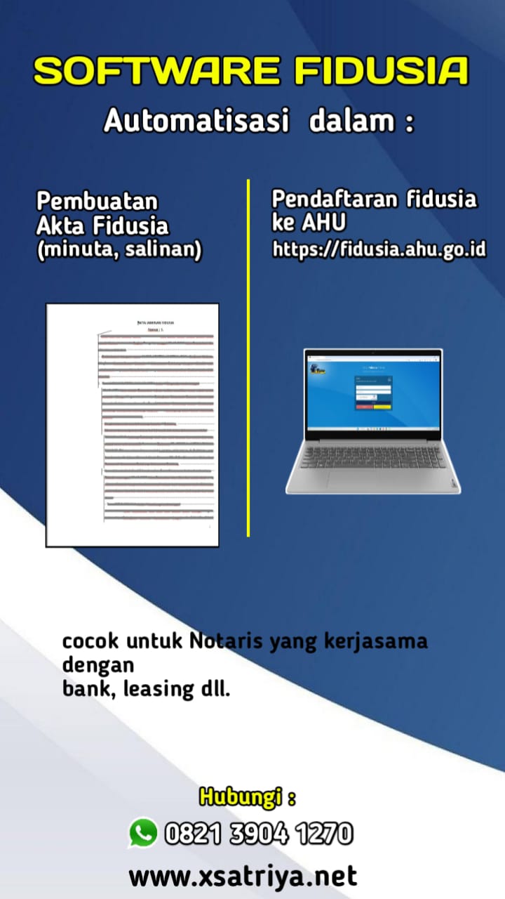 Software Fidusia Pendaftaran AHU